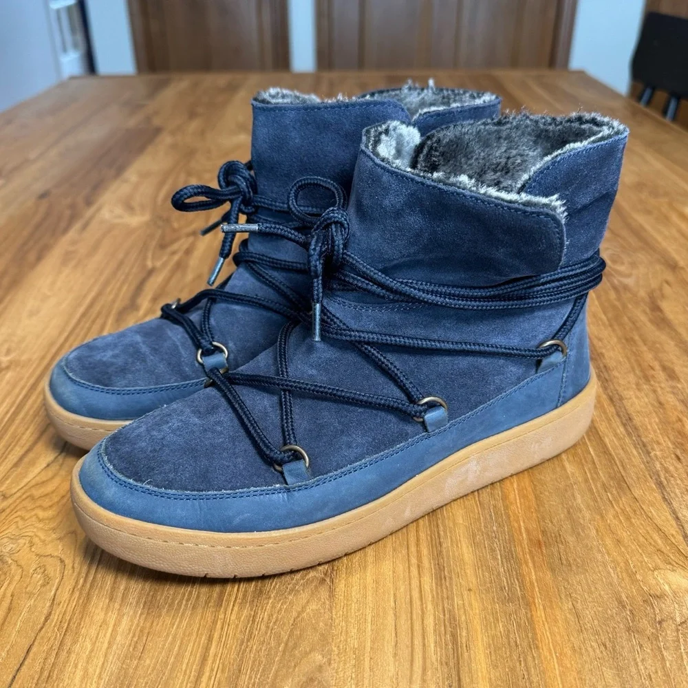 Suede Winter Boots Women’s 37 (US 6) Joules Charlton Boots Fold-Over Faux Fur